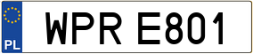 Trailer License Plate